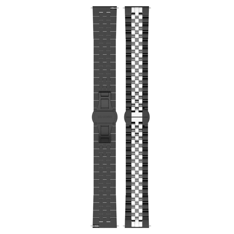 Solid Metal Universal Rem passer til Garmin Smartwatch - Sort#serie_1