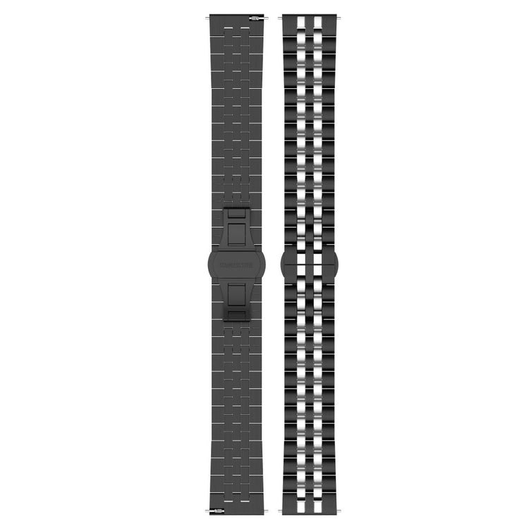 Solid Metal Universal Rem passer til Garmin Smartwatch - Sort#serie_2