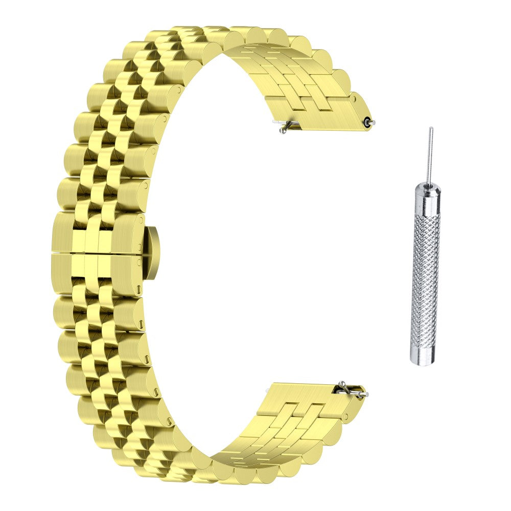 Solid Metal Universal Rem passer til Garmin Smartwatch - Guld#serie_4
