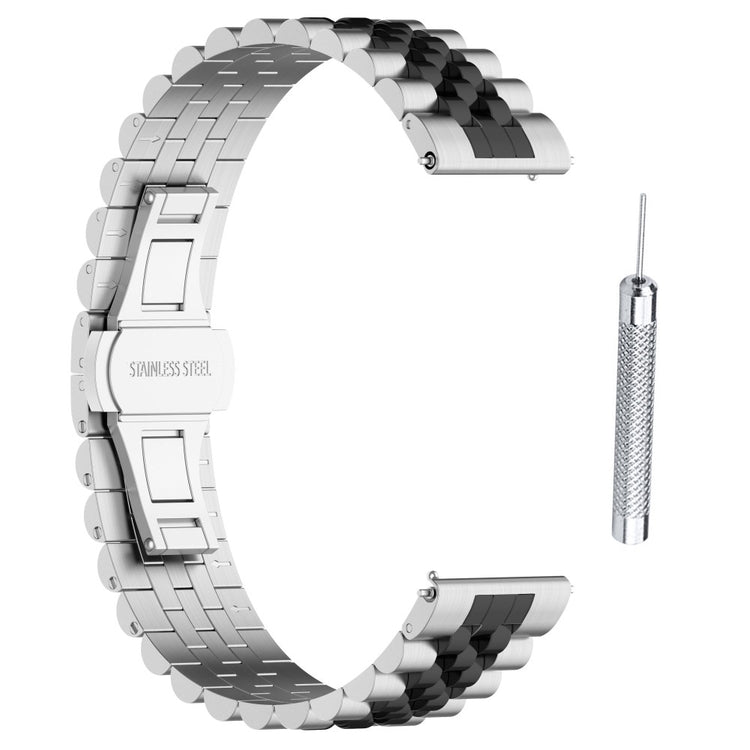 Solid Metal Universal Rem passer til Garmin Smartwatch - Sort#serie_6