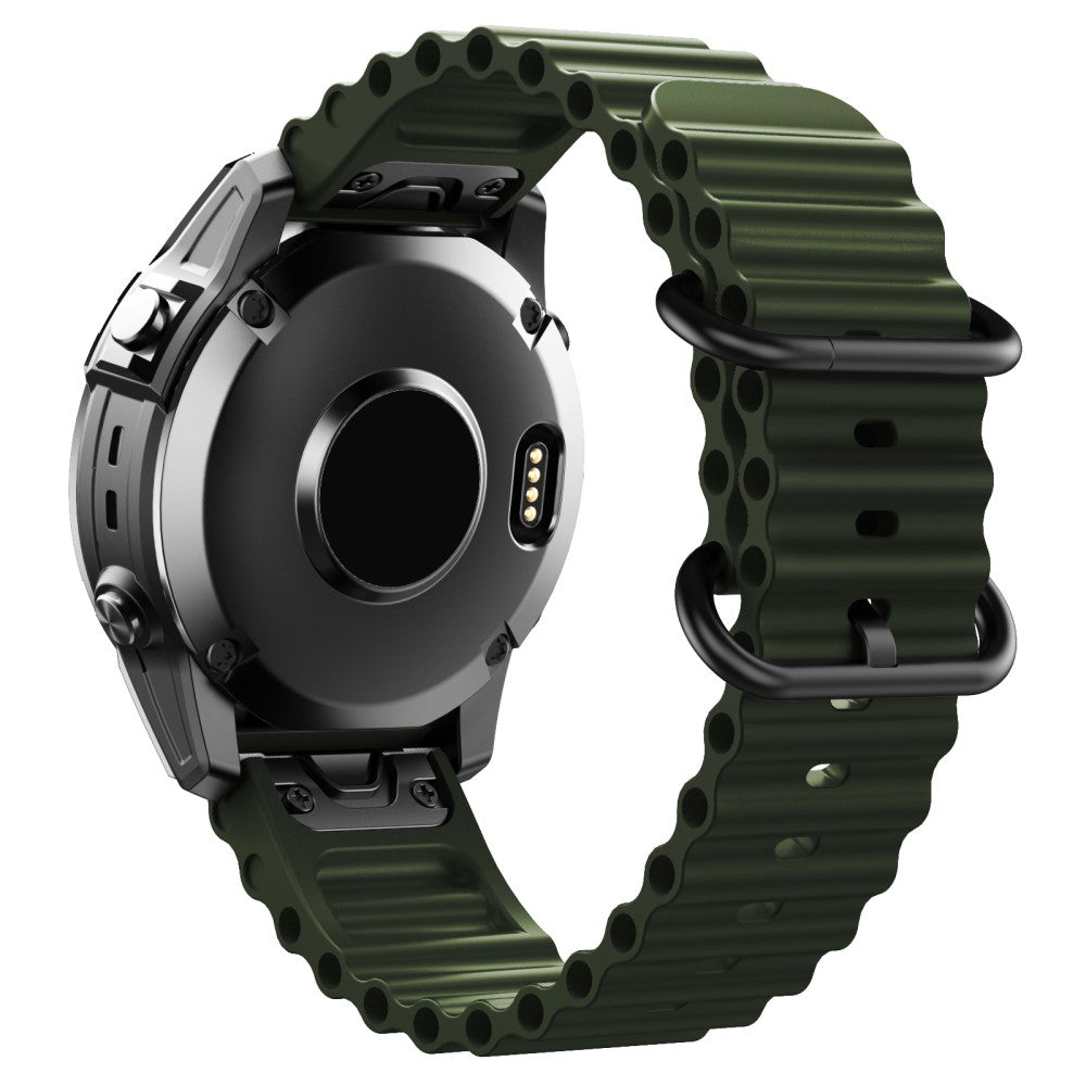 Glimrende Silikone Universal Rem passer til Smartwatch - Grøn#serie_4