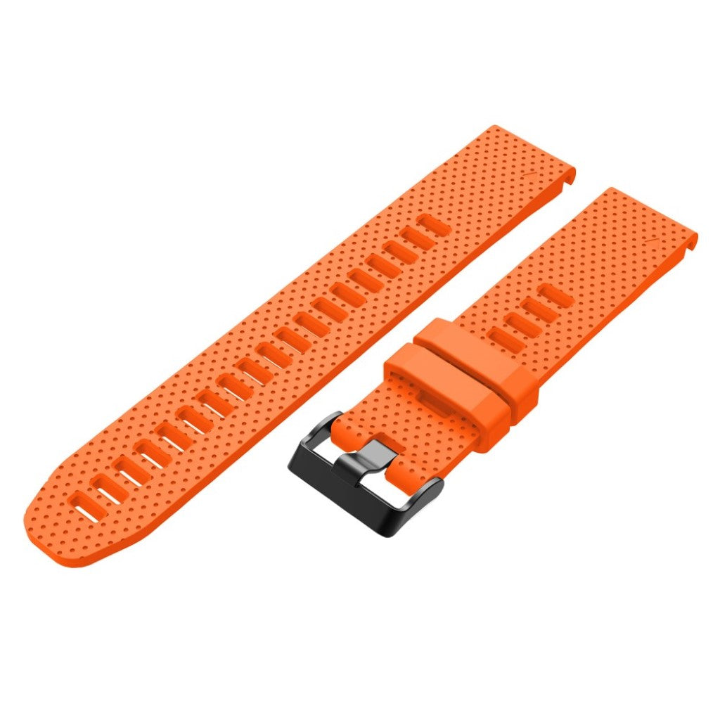 Mega hårdfør Garmin Fenix 5S Plus Silikone Rem - Orange#serie_4