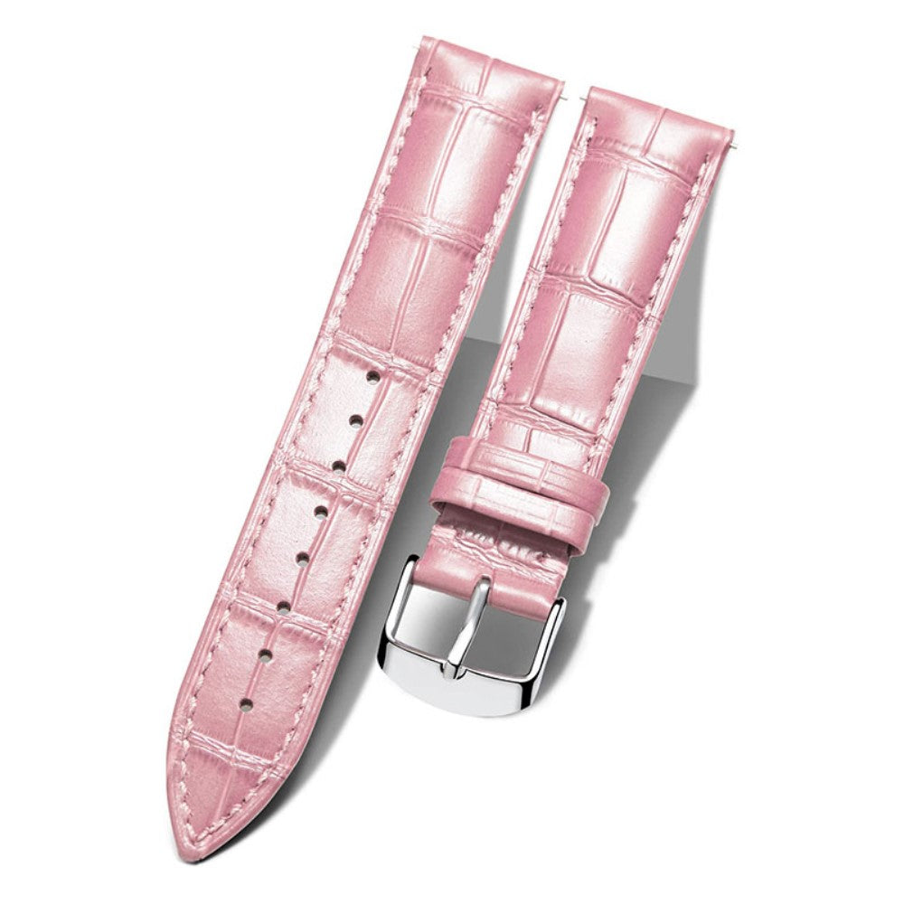 Solid Garmin Vivoactive 4 Ægte læder Rem - Pink#serie_1