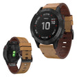 Helt Vildt Rart Ægte Læder Rem passer til Garmin Fenix 6X