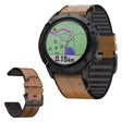 Sejt Ægte Læder Og Silikone Universal Rem passer til Garmin Smartwatch