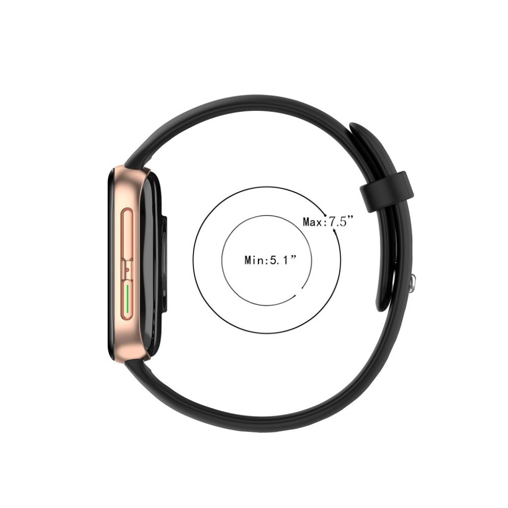 Meget fed Oppo Watch (41mm) Silikone Rem - Sort#serie_1