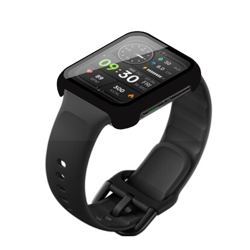 Flot Oppo Watch 2 (42mm) Cover med Skærmbeskytter i Plastik og Hærdet Glas - Sort#serie_1