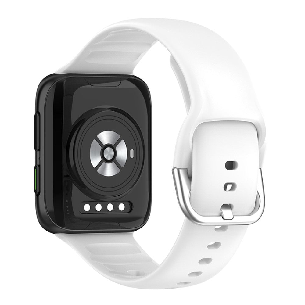 Super nydelig Oppo Watch 2 (46mm) Silikone Rem - Hvid#serie_3