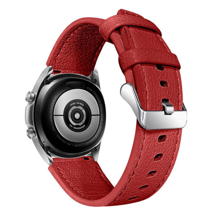 Solid Amazfit GTR 47mm Ægte læder Rem - Rød#serie_4