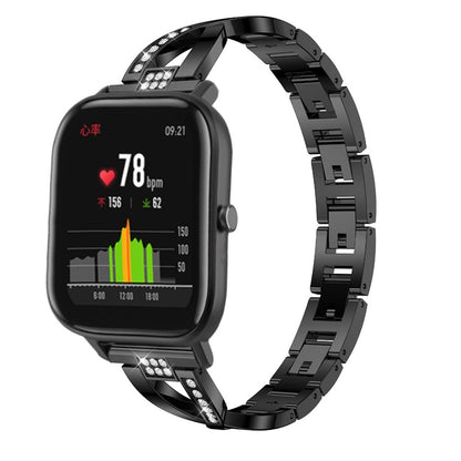 Vildt pænt Amazfit GTS Metal og Rhinsten Rem - Sort#serie_1