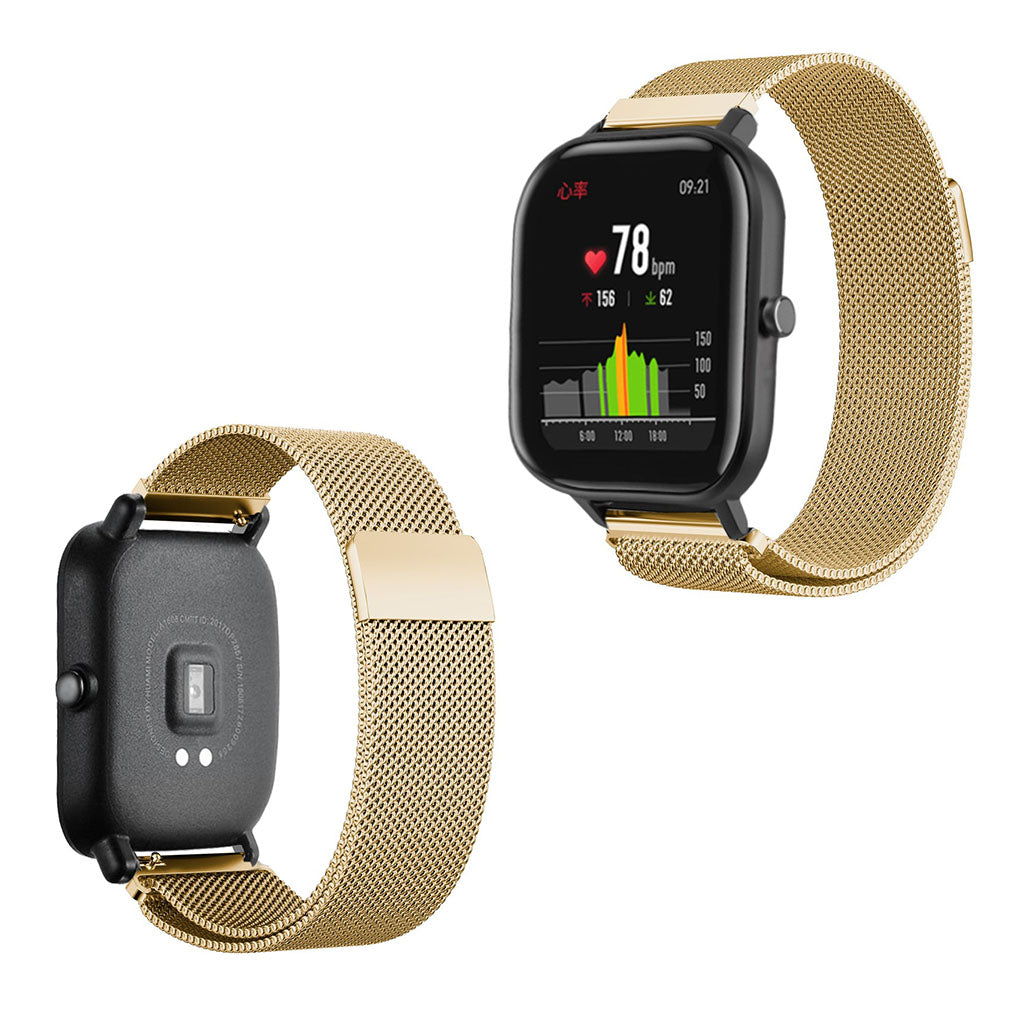 Mega hårdfør Amazfit GTS Metal Rem - Guld#serie_4