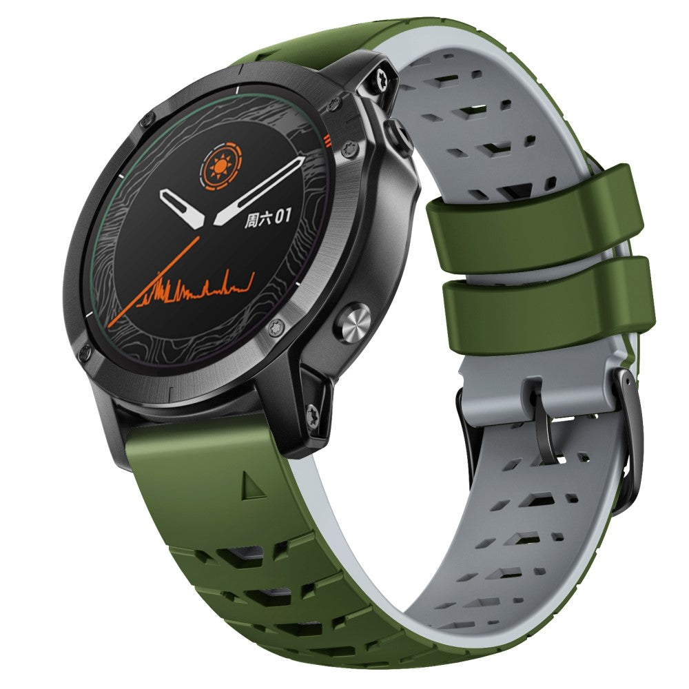 Super Sejt Silikone Universal Rem passer til Smartwatch - Grøn#serie_5