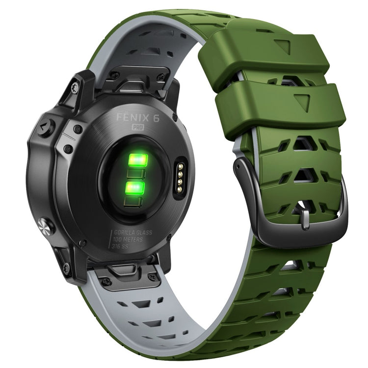 Super Sejt Silikone Universal Rem passer til Smartwatch - Grøn#serie_5