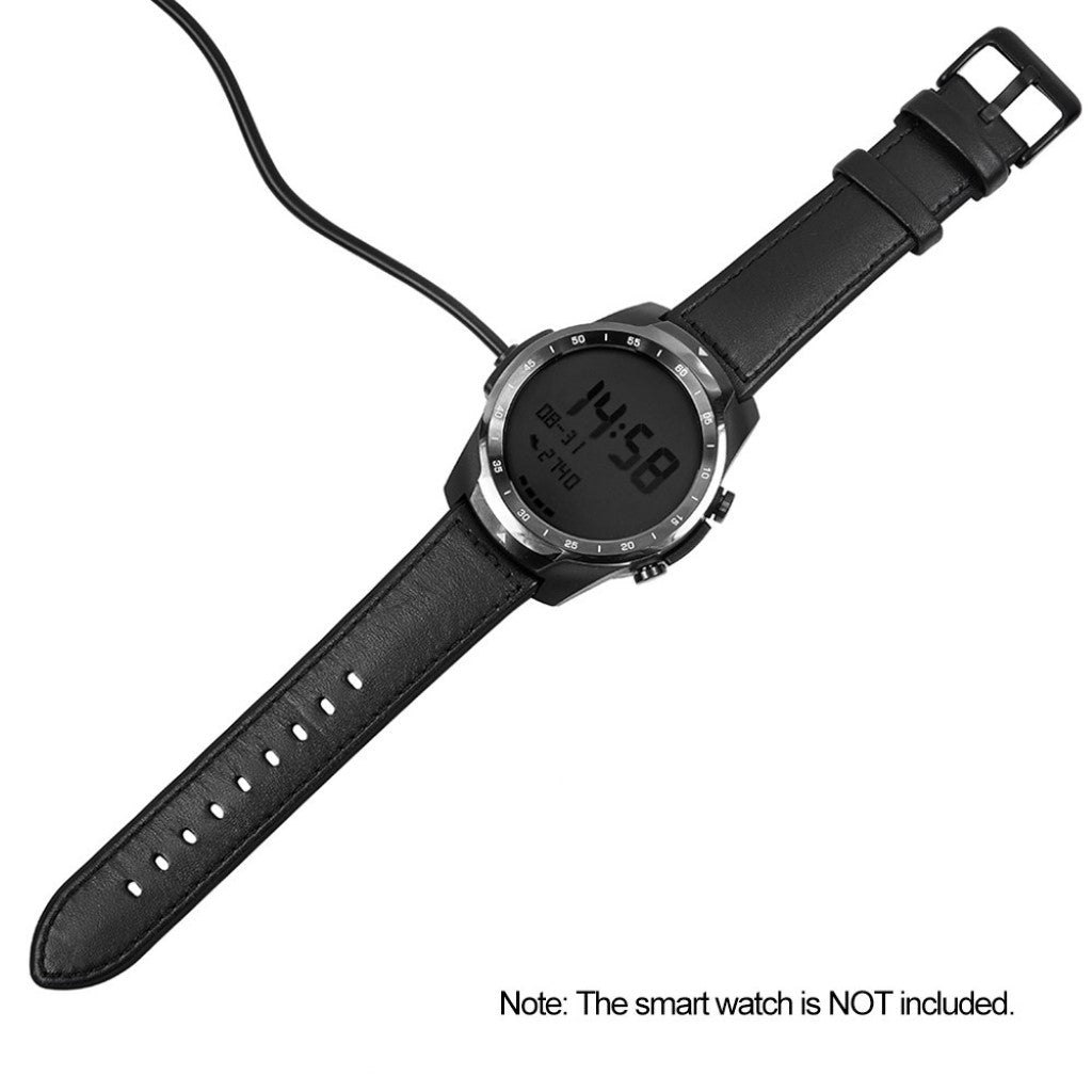 1m Plastik Ticwatch Pro USB Opladningskabel - Sort#serie_9