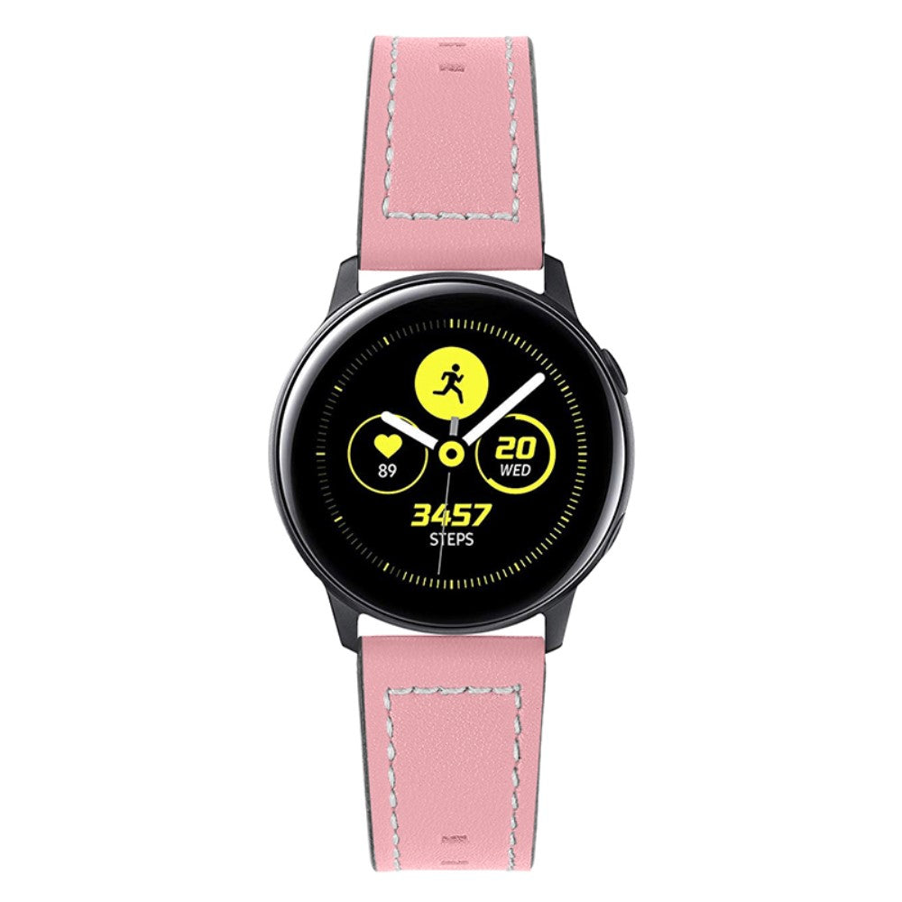 Superflot TicWatch GTX / Ticwatch Pro Ægte læder Rem - Pink#serie_3