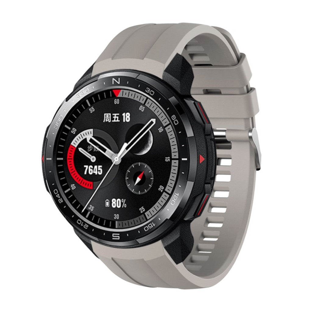 Helt vildt fed Honor Watch GS Pro Silikone Rem - Sølv#serie_7