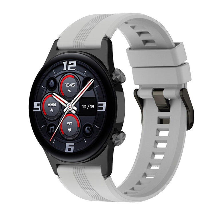 Super kønt Honor Watch GS 3 Silikone Rem - Sølv#serie_8