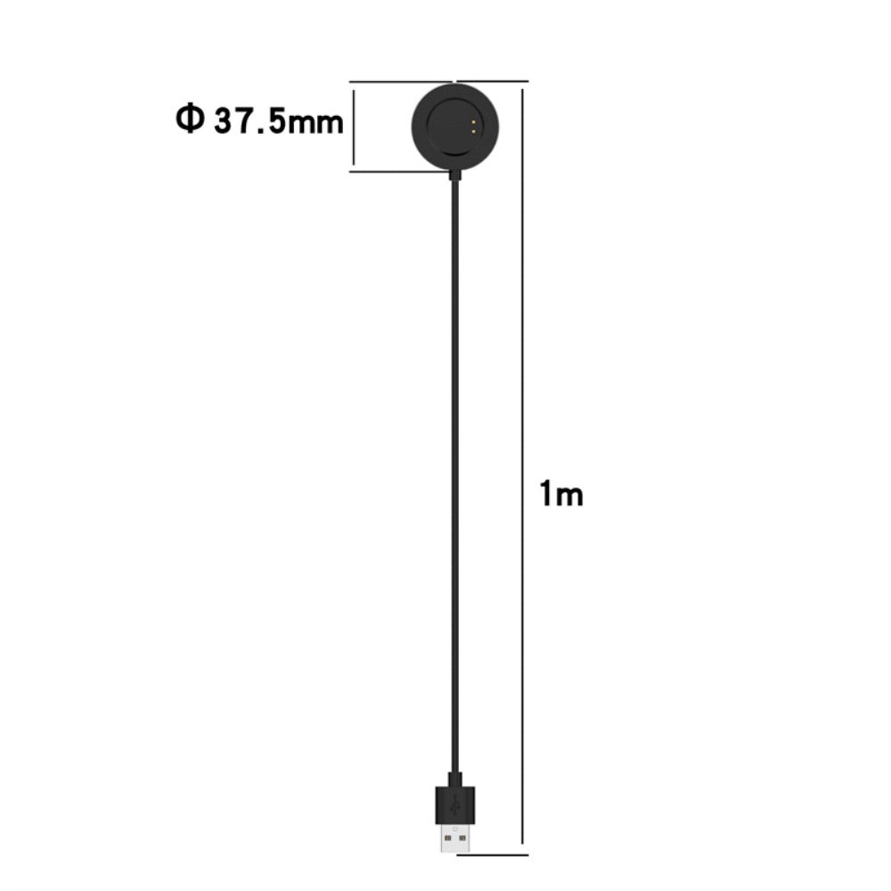 1m Plastik Universal Realme USB Opladningskabel - Sort#serie_3