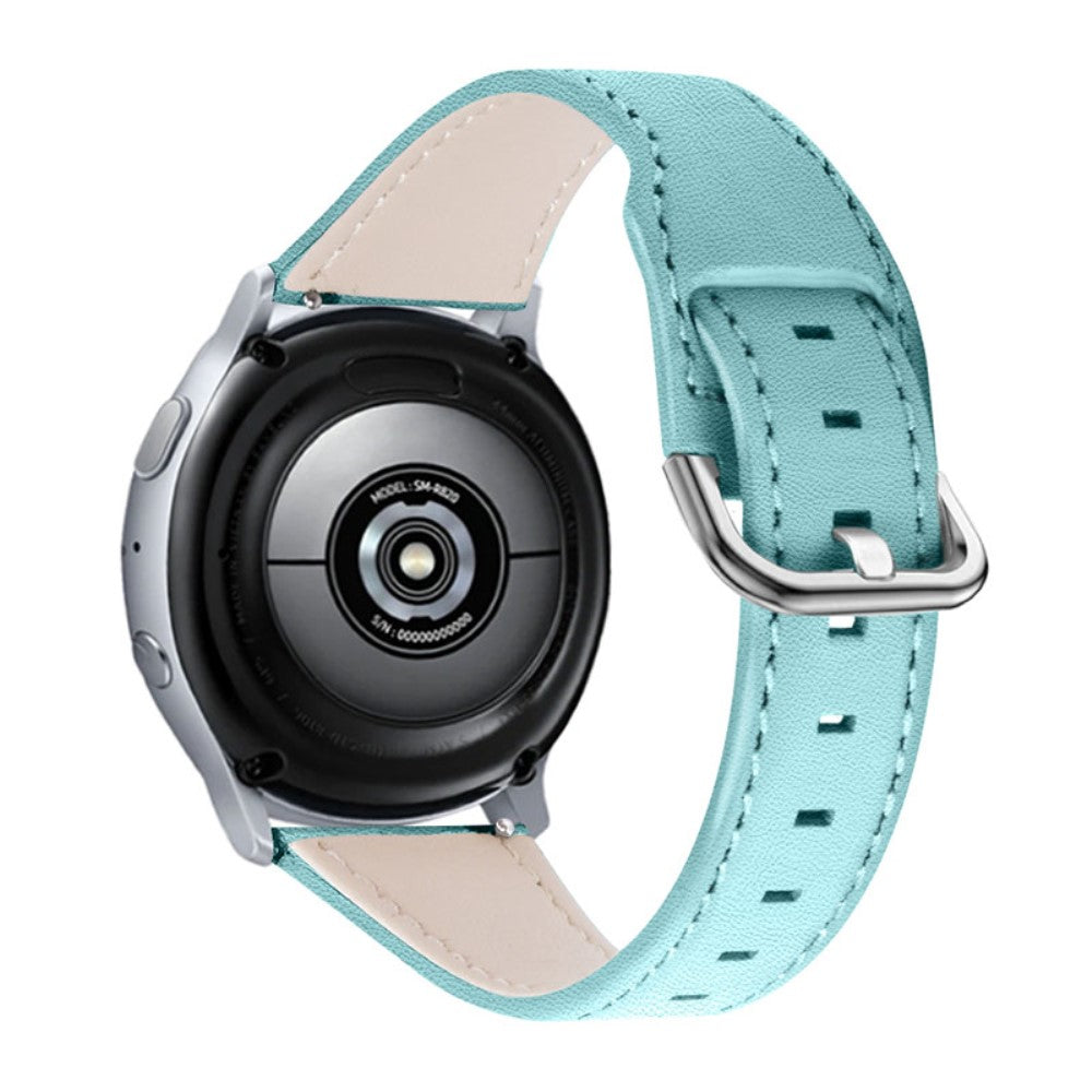  Haylou Solar LS05 / Xiaomi Mi Watch Color Ægte læder Rem - Blå#serie_3