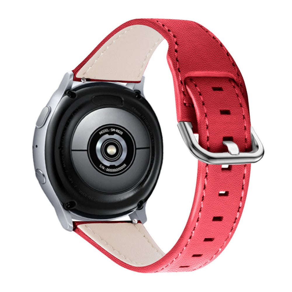  Haylou Solar LS05 / Xiaomi Mi Watch Color Ægte læder Rem - Rød#serie_5