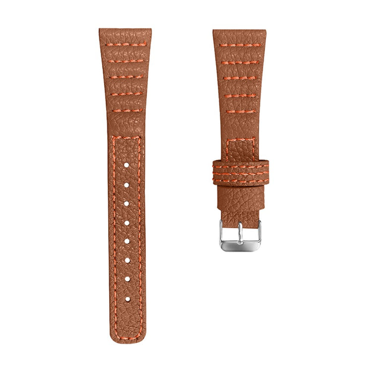Skøn Haylou Solar LS05 / Xiaomi Watch Color Ægte læder Rem - Brun#serie_5