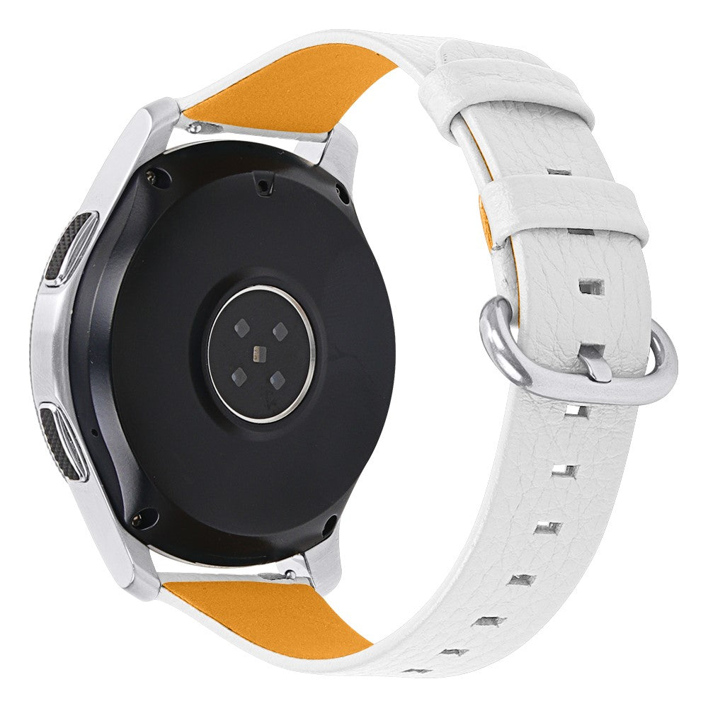  Haylou Solar LS05 / Xiaomi Mi Watch Color Ægte læder Rem - Hvid#serie_1