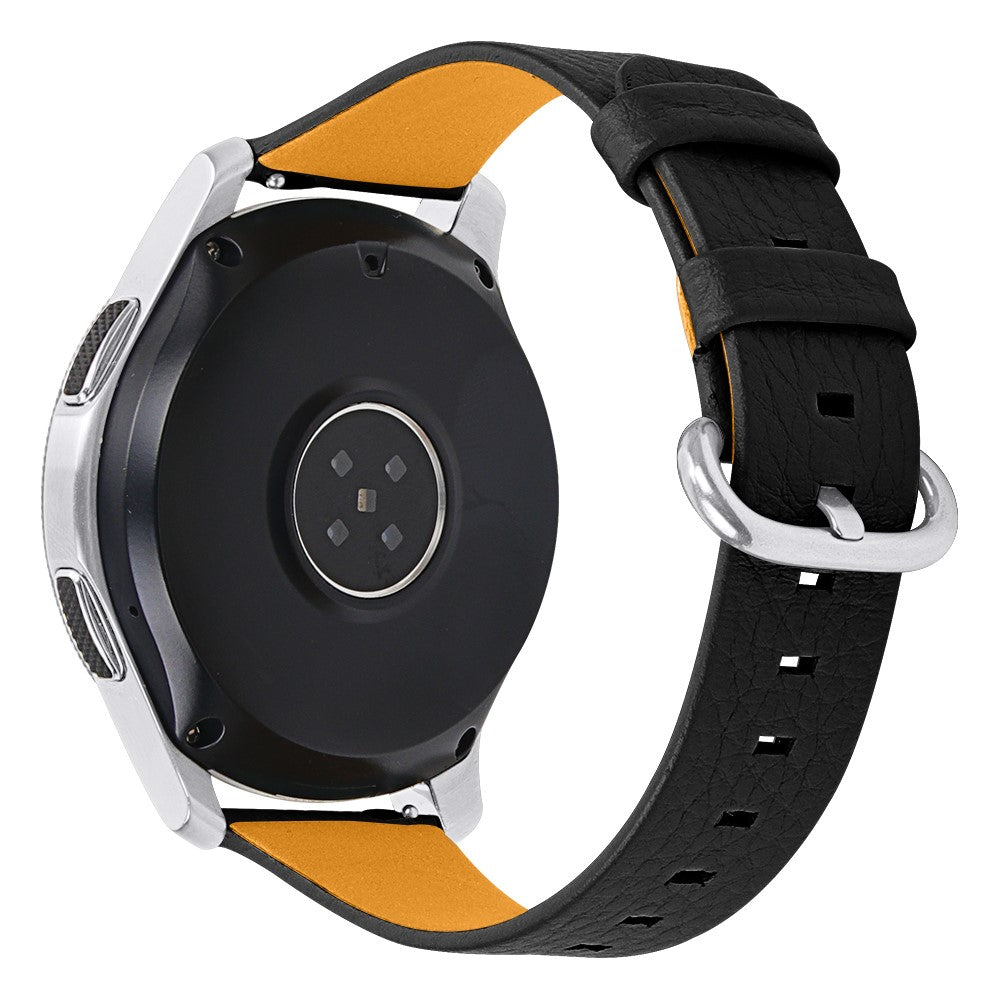  Haylou Solar LS05 / Xiaomi Mi Watch Color Ægte læder Rem - Sort#serie_2