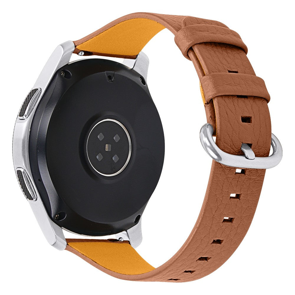  Haylou Solar LS05 / Xiaomi Mi Watch Color Ægte læder Rem - Brun#serie_3